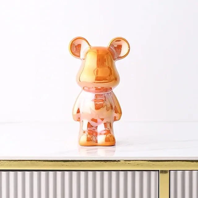 Metallic Bear Penny Bank - Homeko