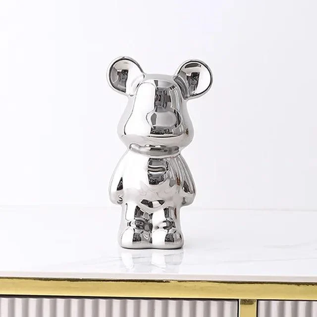 Metallic Bear Penny Bank - Homeko