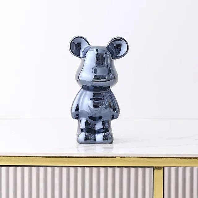 Metallic Bear Penny Bank - Homeko