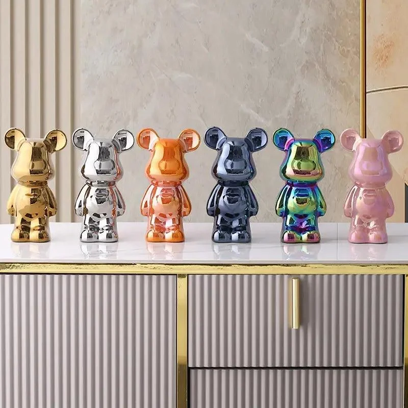 Metallic Bear Penny Bank - Homeko