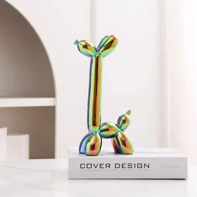 Metallic Ceramic Balloon Dog - Homeko