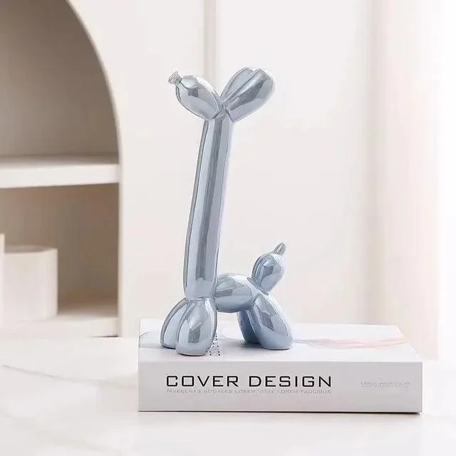 Metallic Ceramic Balloon Dog - Homeko