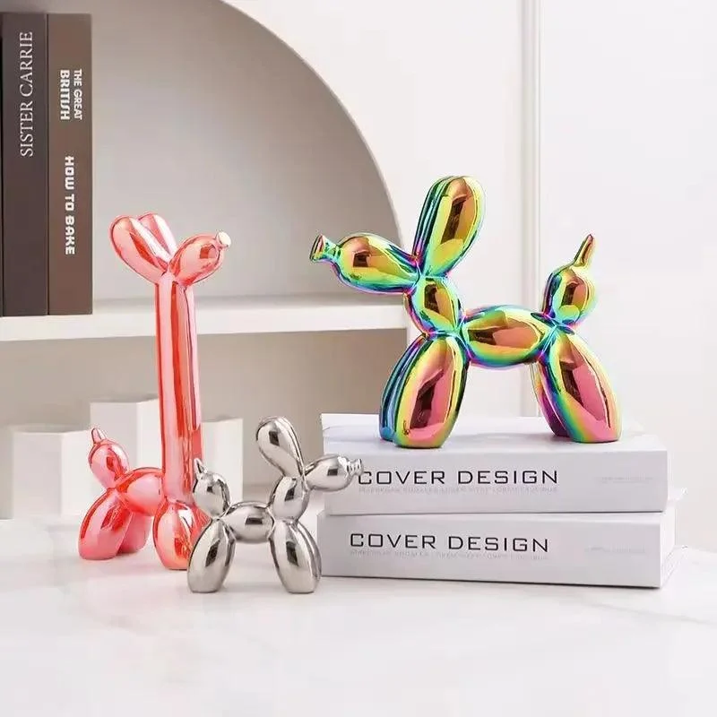 Metallic Ceramic Balloon Dog - Homeko