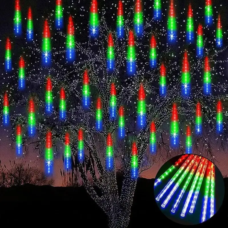Meteoren Douchelampen Vallende Regenverlichting 8 Buizen Waterdichte Led Verlichting Buiten Voor Boomfeest Tuin Tuin Kerstdecoratie 063ce02f 55dd 4f59 b609 bf19007a48d6