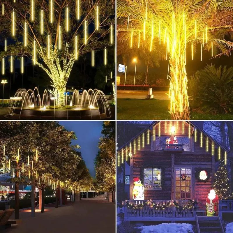 Meteoren Douchelampen Vallende Regenverlichting 8 Buizen Waterdichte Led Verlichting Buiten Voor Boomfeest Tuin Tuin Kerstdecoratie 5101c3c8 e9af 4141 b925 e4b054508730