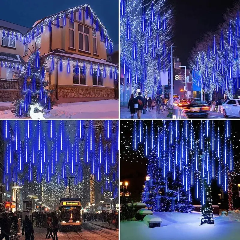 Meteoren Douchelampen Vallende Regenverlichting 8 Buizen Waterdichte Led Verlichting Buiten Voor Boomfeest Tuin Tuin Kerstdecoratie c6df9230 666d 40a8 bae0 18288a94b252