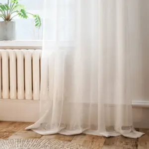 Mia Leaf Pattern Transparent Curtains Soft Roof