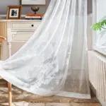 MiaLeafPatternTransparentCurtainsSoftRoof Homeko2