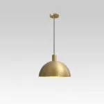 Mid CenturyModernBrassDomePendantLight Homeko15
