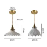 Mid CenturyVintageGlassDiscPendantLamp Homeko12