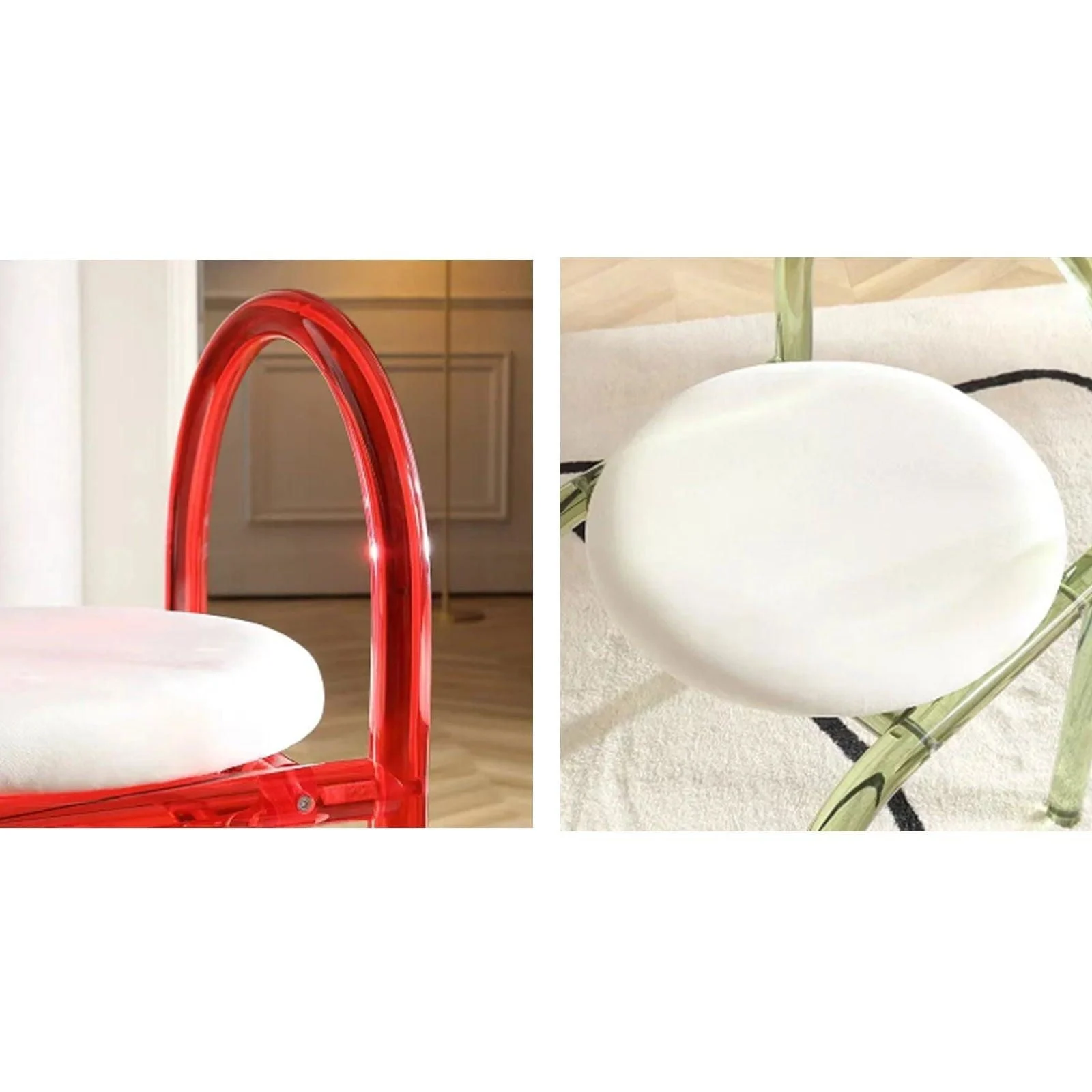 Mid-Century Modern Color Acrylic Arch Chair -