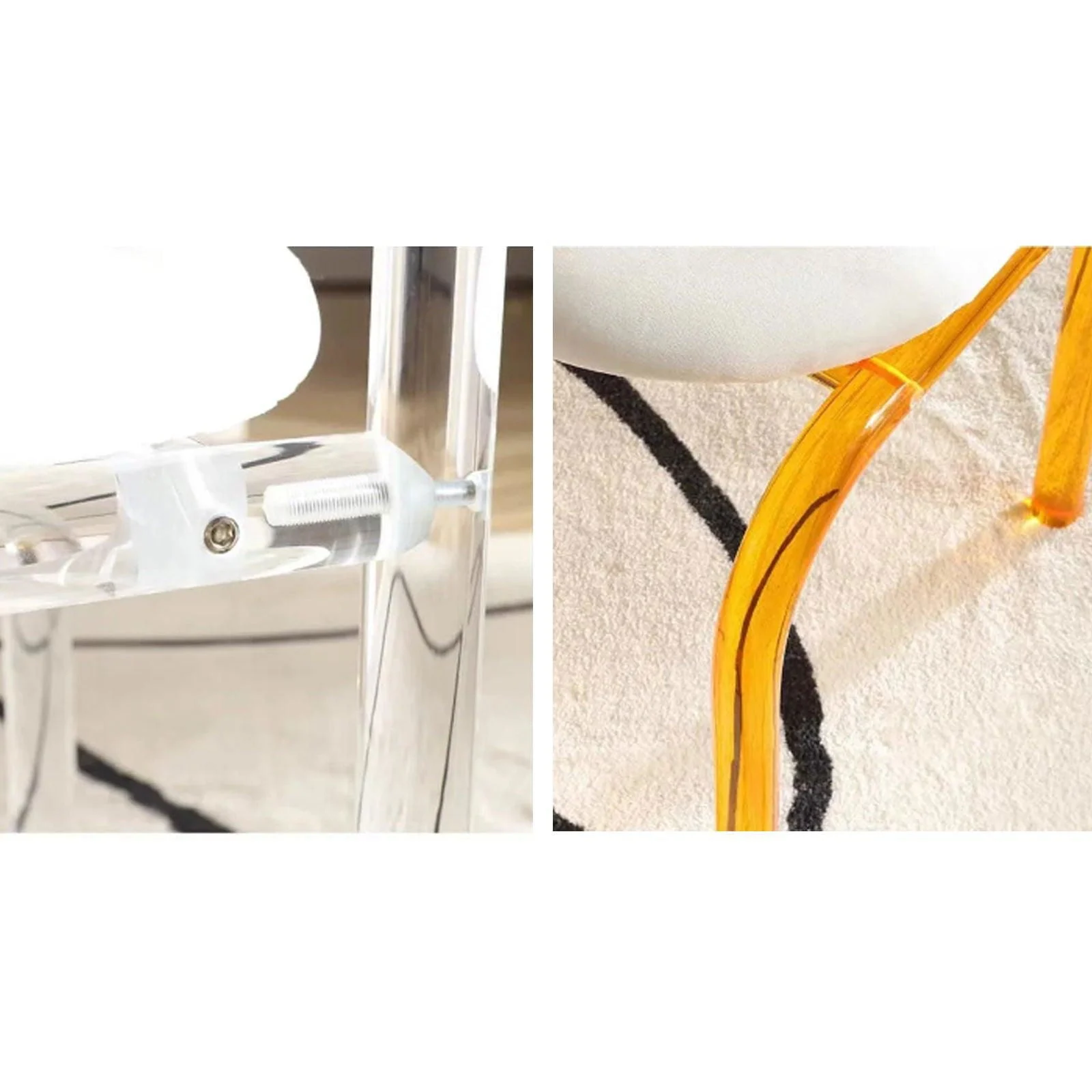 Mid-Century Modern Color Acrylic Arch Chair -