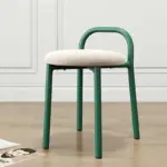 Mid Century Modern Green Minimalistic Metal Chair
