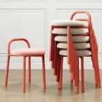 Mid Century Modern Green Minimalistic Metal Chair