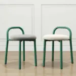 Mid Century Modern Green Minimalistic Metal Chair