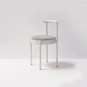Mid-Century Modern Metal Leg Color Round Chair