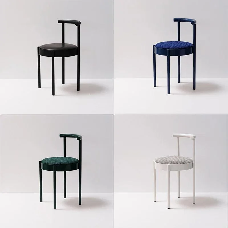 Mid-Century Modern Metal Leg Color Round Chair -