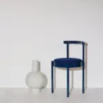 Mid Century Modern Metal Leg Color Round Chair