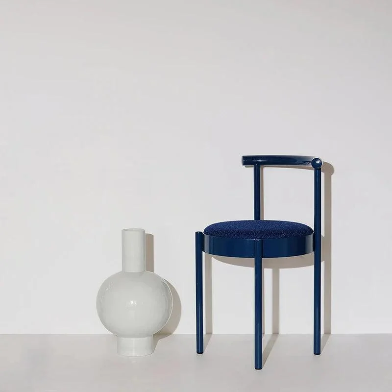 Mid-Century Modern Metal Leg Color Round Chair -
