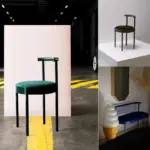 Mid Century Modern Metal Leg Color Round Chair