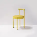Mid Century Modern Metal Leg Color Round Chair