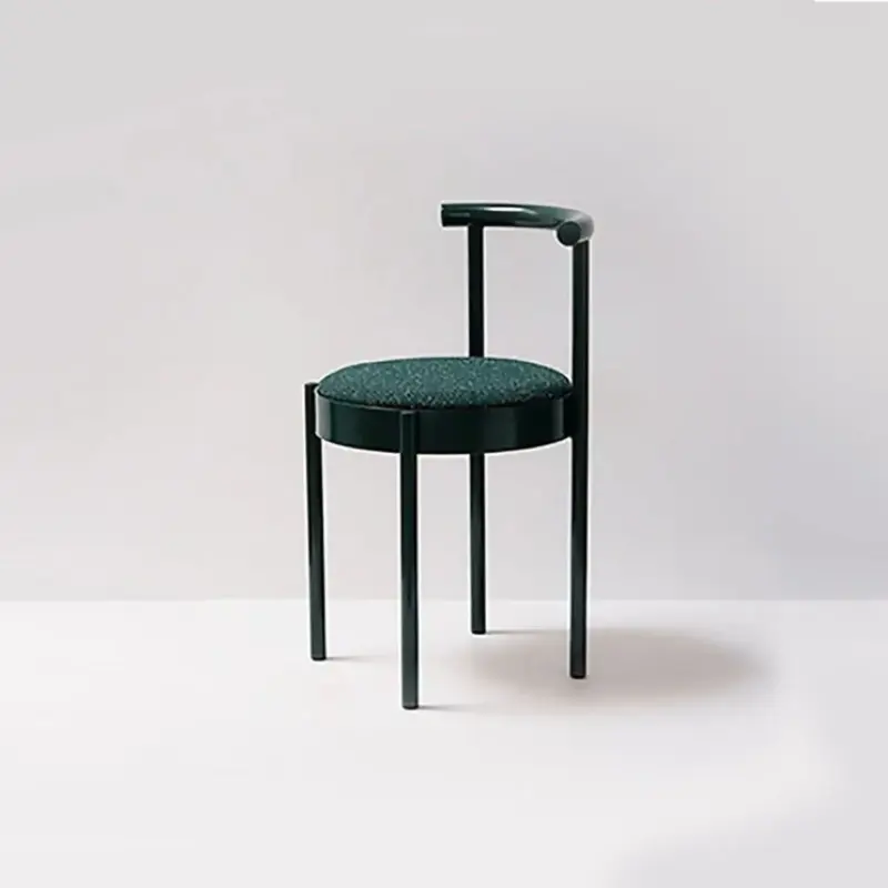 Mid Century Modern Metal Leg Color Round Chair