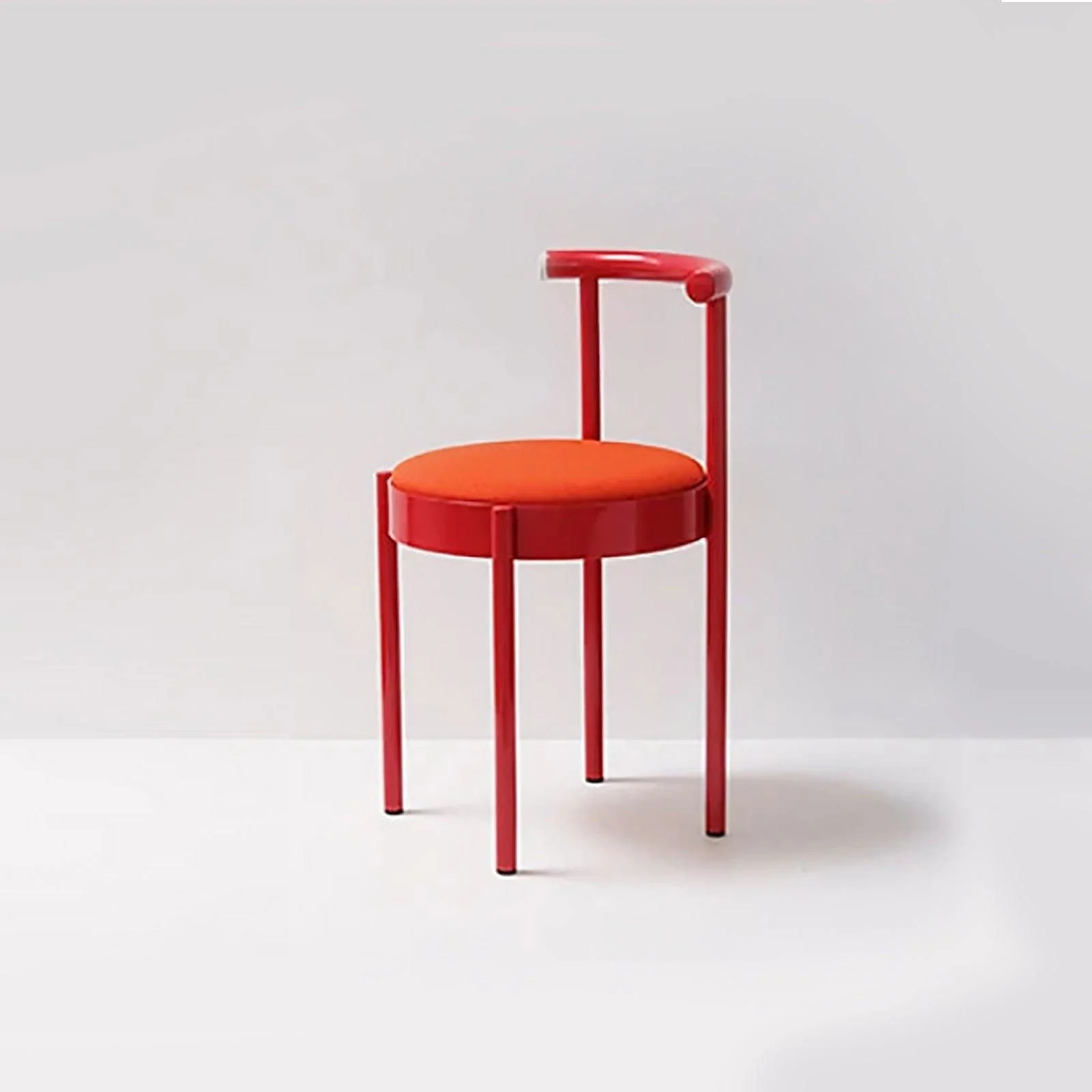 Mid-Century Modern Metal Leg Color Round Chair -