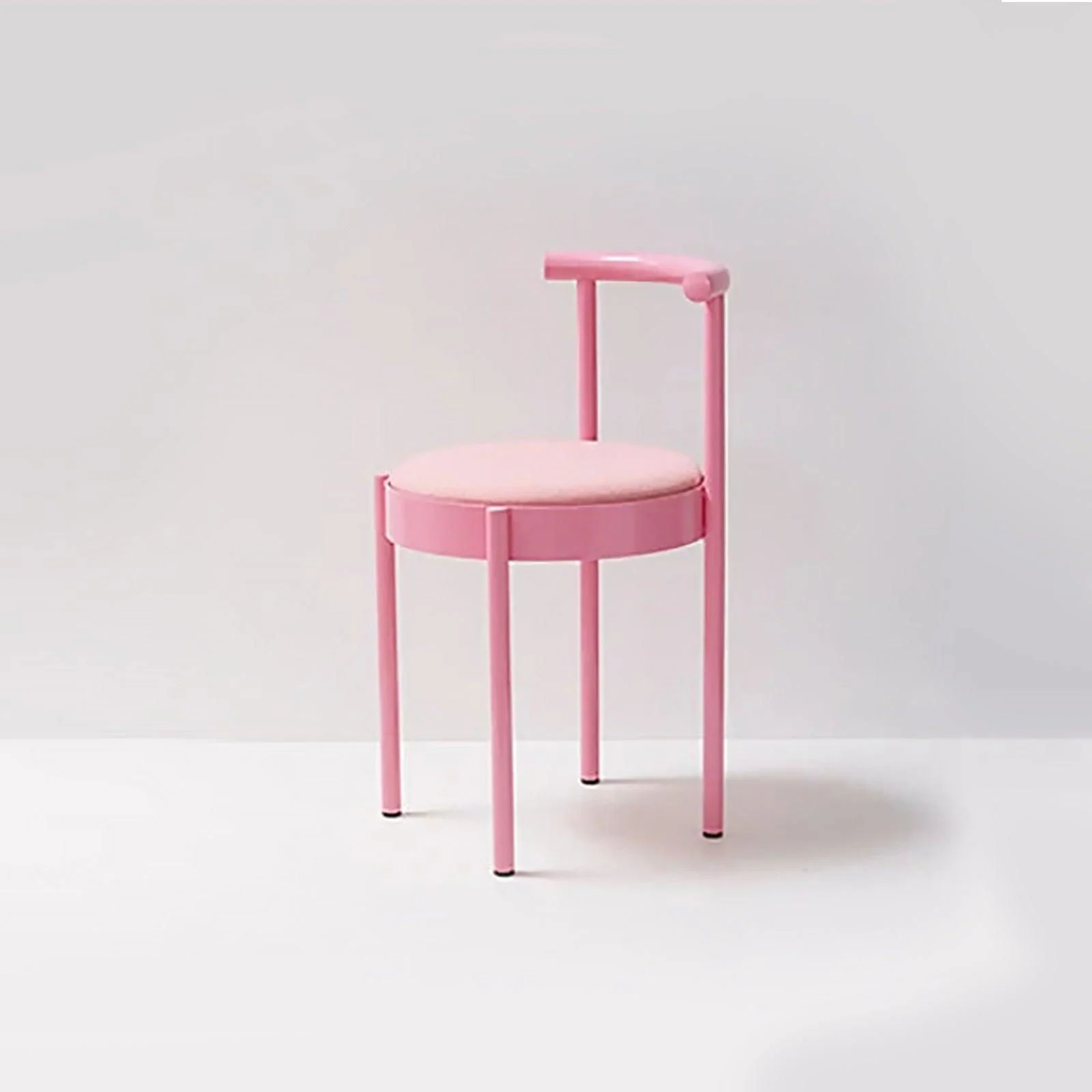 Mid-Century Modern Metal Leg Color Round Chair -