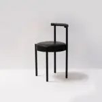 Mid Century Modern Metal Leg Color Round Chair
