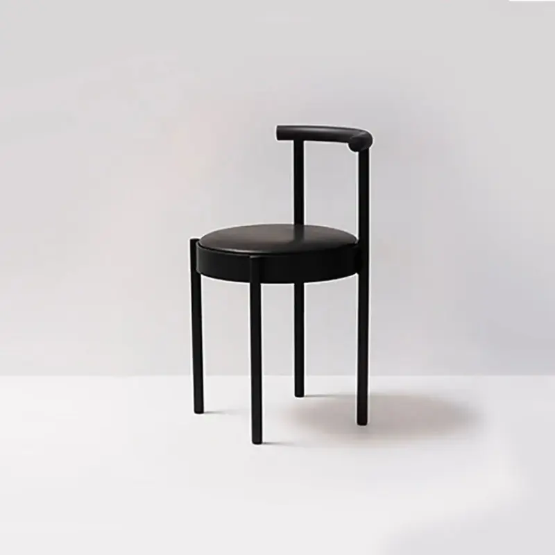 Mid Century Modern Metal Leg Color Round Chair