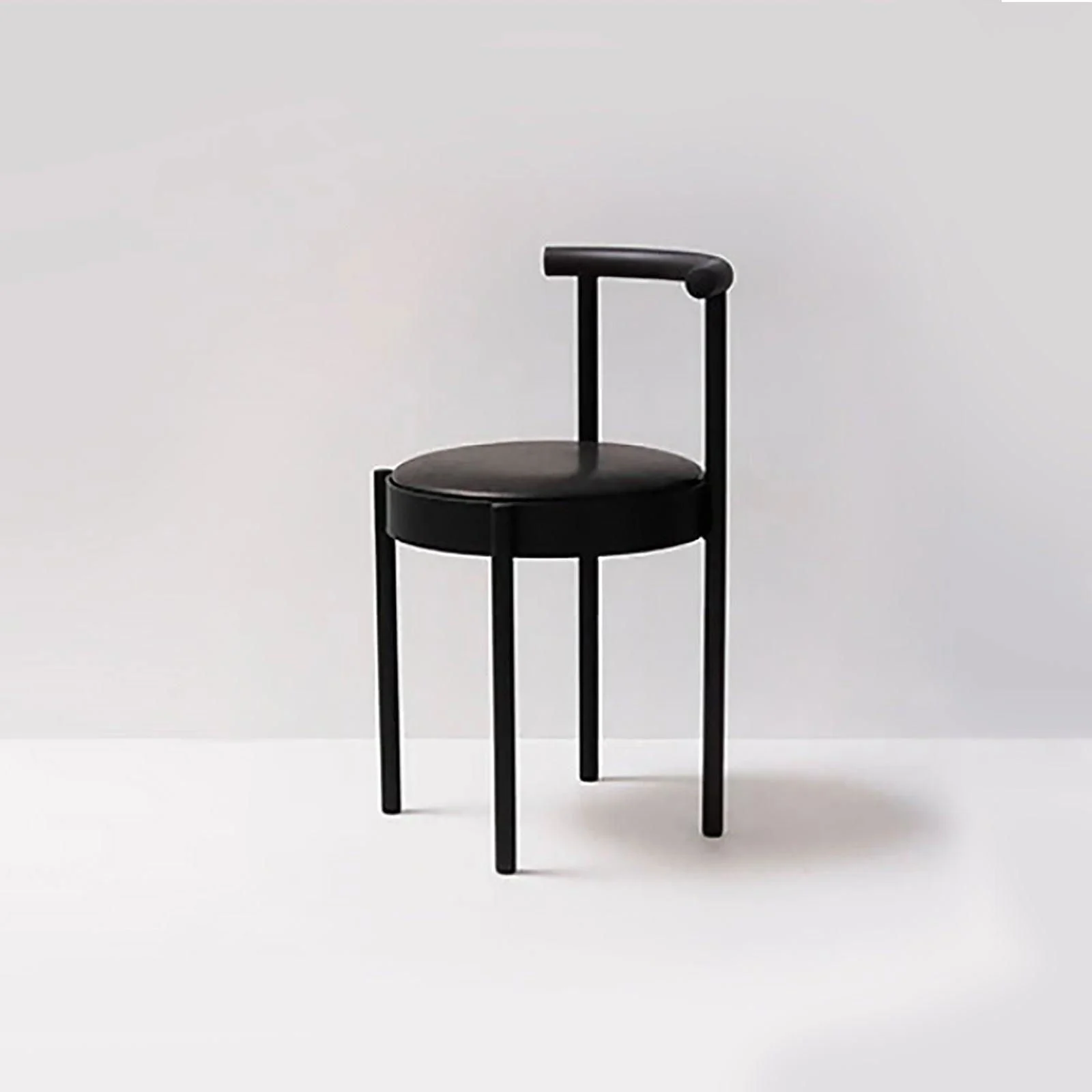 Mid-Century Modern Metal Leg Color Round Chair -