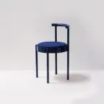 Mid Century Modern Metal Leg Color Round Chair