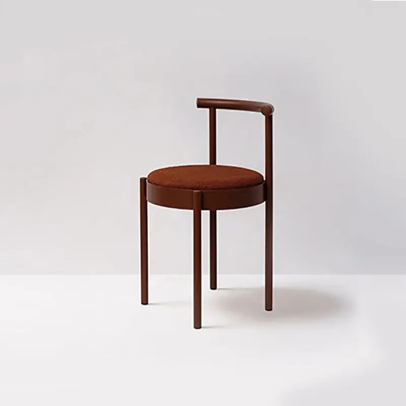 Mid Century Modern Metal Leg Color Round Chair