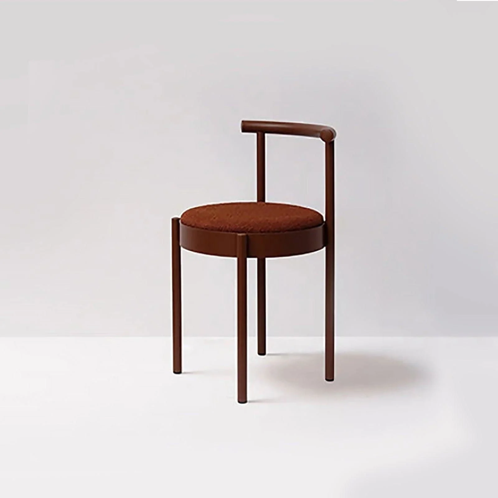 Mid-Century Modern Metal Leg Color Round Chair -