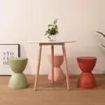 Mid Century Modern Prince Fitting Plastic Round Stool