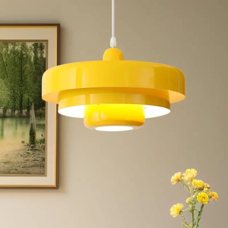 Mid centurySingleHeadMedievalIronRoundPendantLight