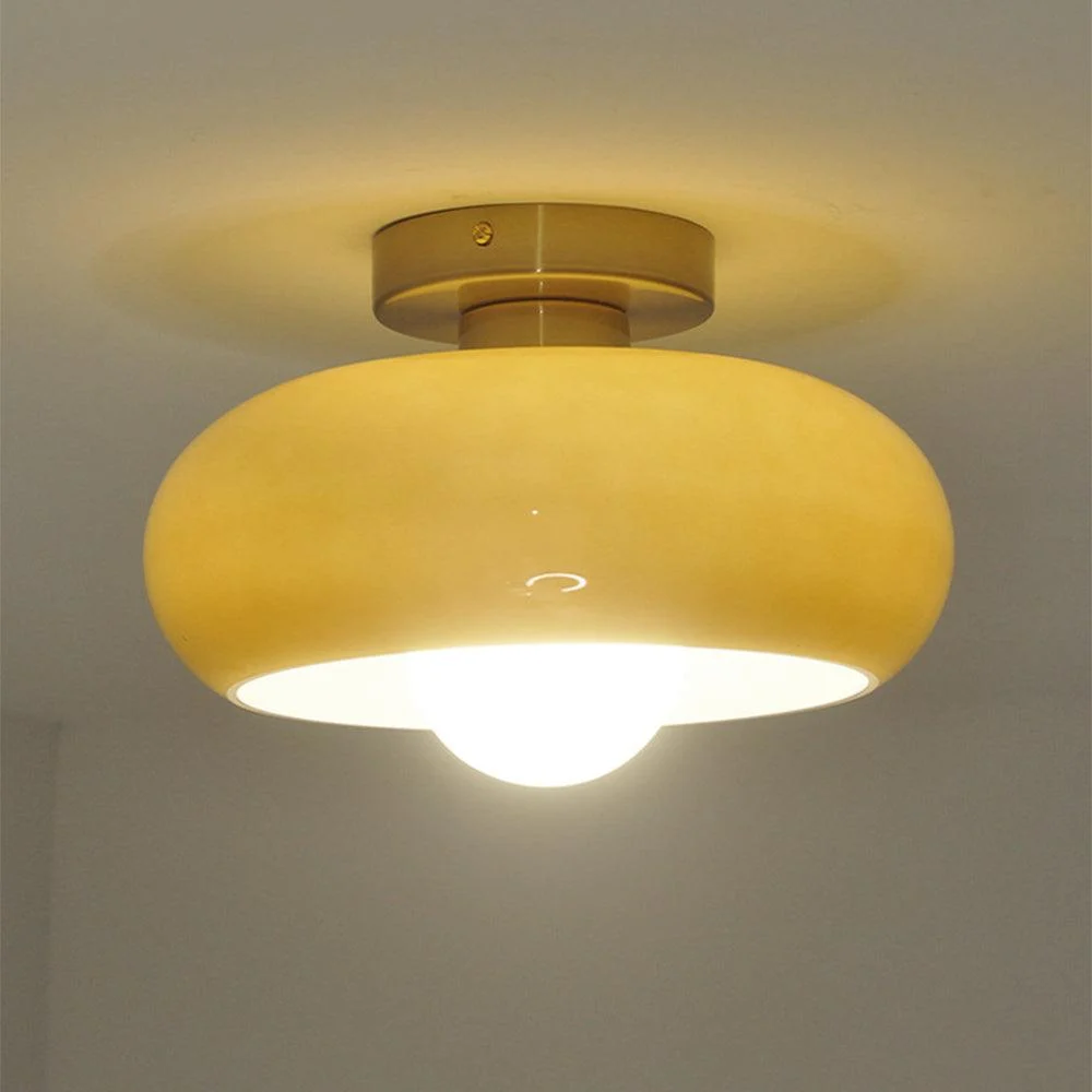 Midcenturyglasssemiflushmountceilinglamp 10