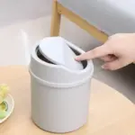 Mini Desktop Bin Small Trash Can Tube with Cover Bedroom Trash Can Garbage Can Clean Workspace c56ac2f3 03b7 4f48 a146 45334f5b8396