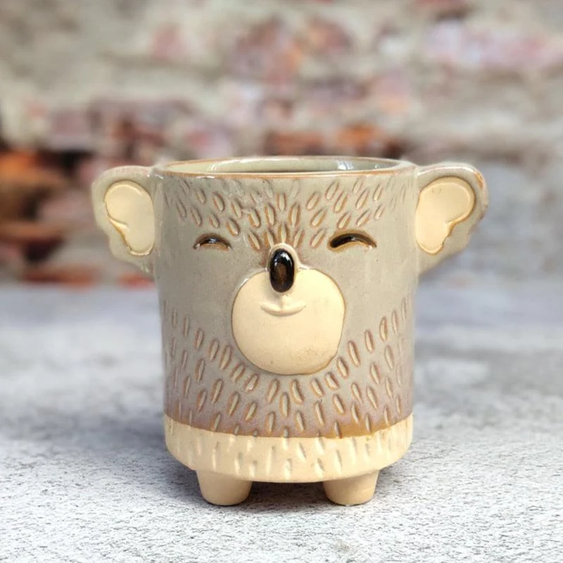 Mini Ceramic Cartoon Planter -