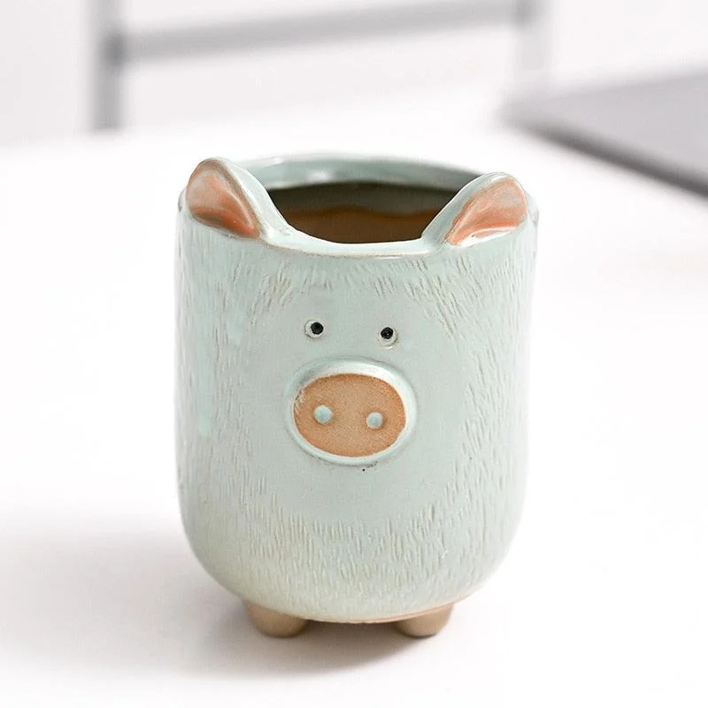 Mini Ceramic Cartoon Planter -