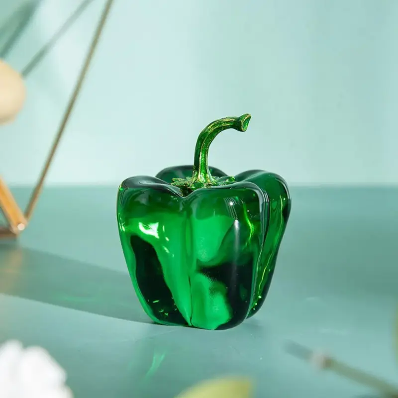 Mini Chili Pepper Crystal Hand Crafted Sculpture