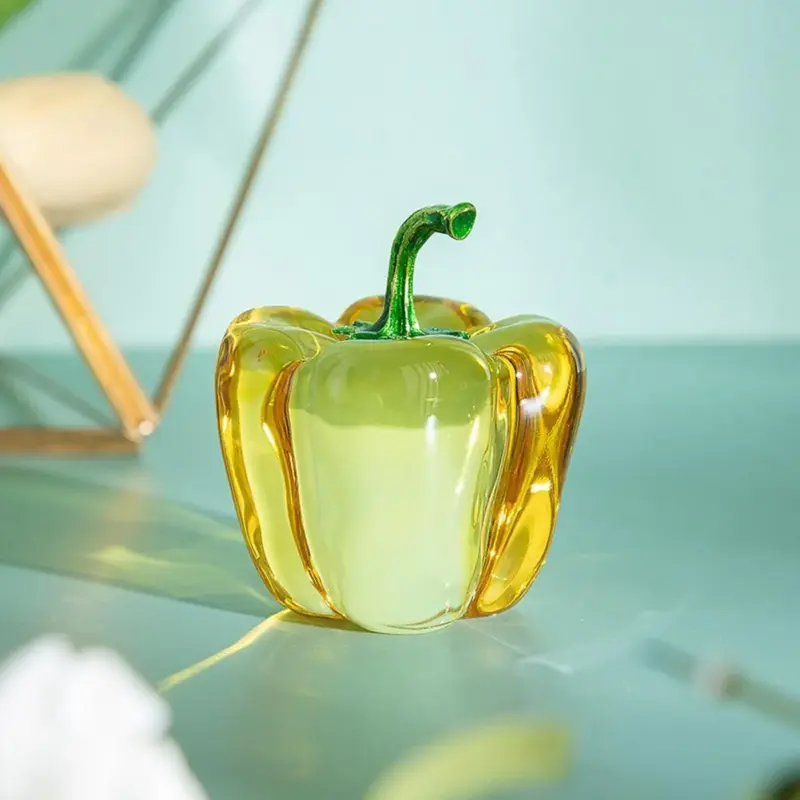 Mini Chili Pepper Crystal Hand Crafted Sculpture
