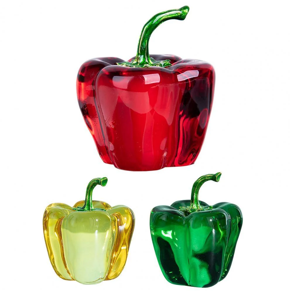 Mini Chili Pepper Crystal Hand-Crafted Sculpture -