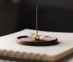 Mini Daisy Flower Incense Holder Tray Set