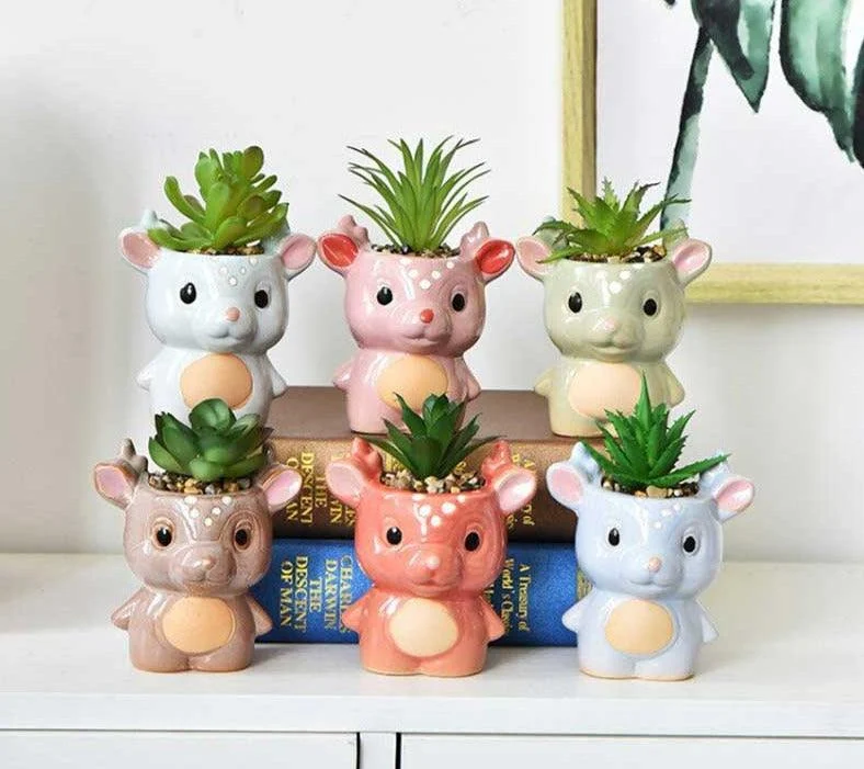 Mini Deer Planter Pot for Air Plants -