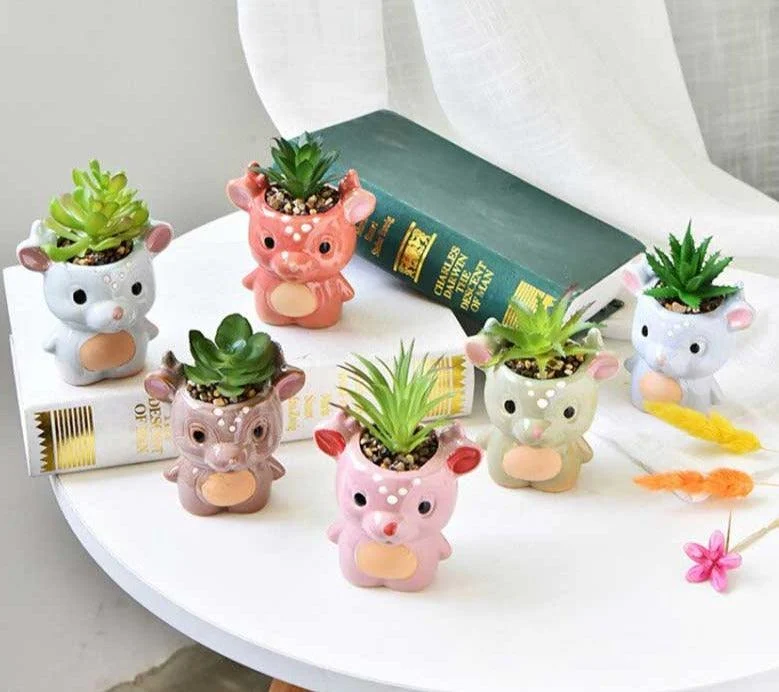 Mini Deer Planter Pot for Air Plants -