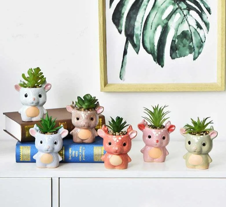 Mini Deer Planter Pot for Air Plants -