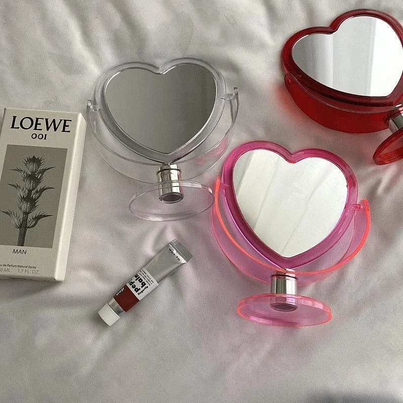 Mini Heart Compact Mirror -