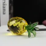 Mini Yellow Hand Crafted Crystal Pineapple Sculpture