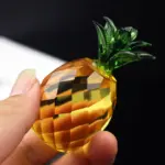 Mini Yellow Hand Crafted Crystal Pineapple Sculpture